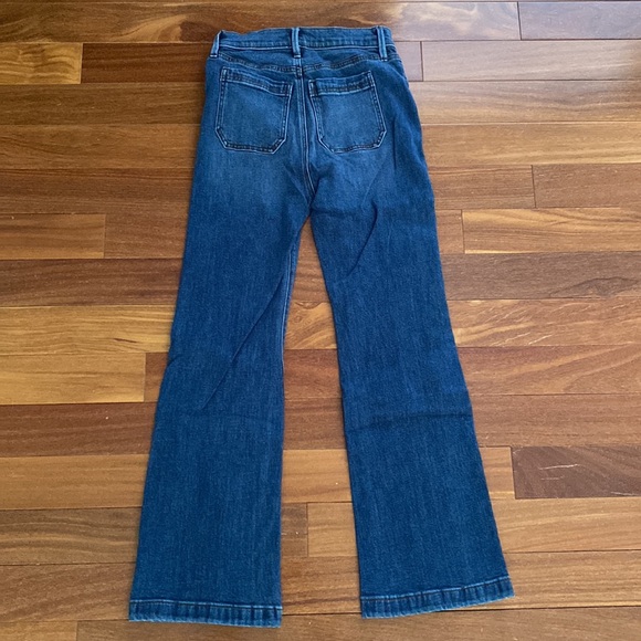 Ann Taylor Stretch Flare Front Pocket Seamed Jeans - Picture 2 of 5